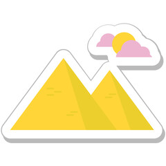 Sticker - Mountain Colored Vector Icon