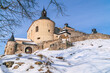© naszalyg - castle of krasna horka krasznahorka during winter in snow