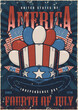 US independence day colorful poster