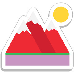 Poster - Mountain Colored Vector Icon