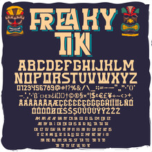 Hawaiian Freaky Tiki Font With A Lot Of Ligatures And Multilingual Characters