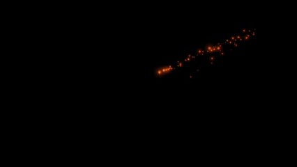 Wall Mural - Fantasy Light Flying And Scribbling Firefly following motion path 4K Animation.