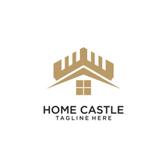 Wall Mural - home castle logo design