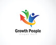 © BARKAH 06 - growth people logo smart education team friendship arrow design icon
