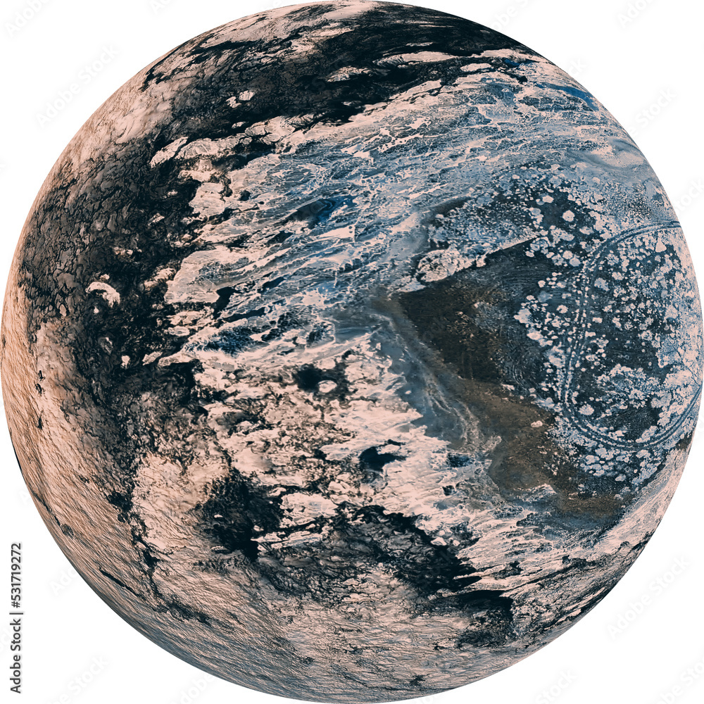 Image of planet earth and clouds Stock Illustration | Adobe Stock
