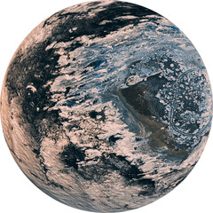 Wall Mural - image of planet earth and clouds