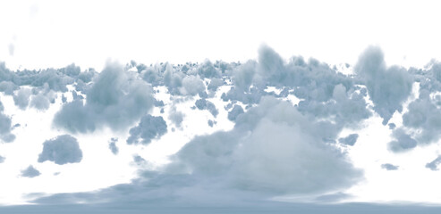 Wall Mural - Image of blue and grey fluffy clouds
