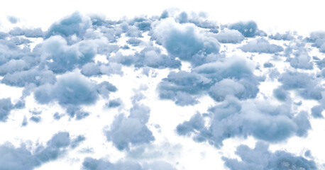 Wall Mural - image of blue and grey fluffy clouds