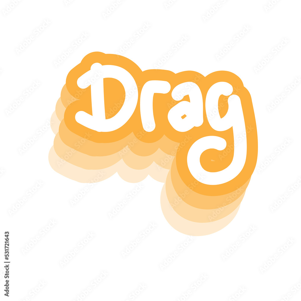 Drag Gen Z millenial Sticker vector Stock Vector | Adobe Stock