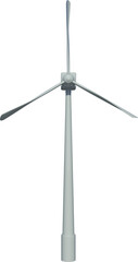 Wall Mural - vertical image of modern white wind turbine