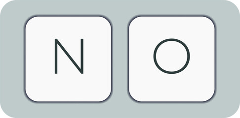Fototapete - Computer keyboard key with key no. Keyboard keys icon button