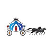 horse carriage illustration vector clipart design