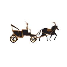 Horse Carriage Illustration Vector Clipart Design