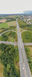 Luftaufnahme Autobahn / Bundesstraße mit Autobahnkreuz Deutschland (B239 / Herforder Straße)