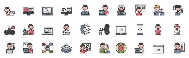 kids coding icon vector , studying, game, development, robotics