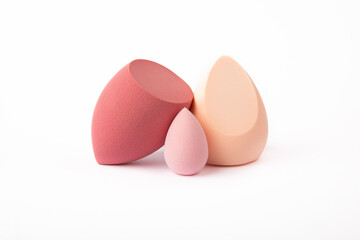 Sticker - Beauty blender on a white isolated background.Sponge for makeup cosmetics.