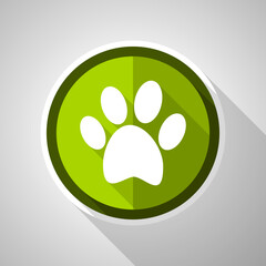 Poster - Animal green vector icon, wildlife flat design symbol