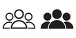 © fotohansel - ofvs137 OutlineFilledVectorSign ofvs - group vector icon . isolated transparent . simple friends or people sign . black outline and filled version . AI 10 / EPS 10 . g11476