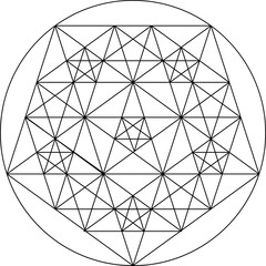 Poster - sacred geometry outline shape