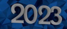 Year 2023. 3D Illustration Numbers Isolated White Background