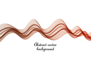 Abstract red wave vector background, transparent wave horizontal lines design