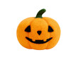 © miss.lemon - Halloween pumpkin isolated on a transparent background. Toy Halloween pumpkin made of wool. Felting.
