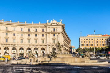 Wall Mural - Rome, Italy. Naiad Fountain (1901) in Place de la République