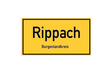 Isolated German city limit sign of Rippach located in Sachsen-Anhalt