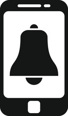 Poster - Smartphone notification icon simple vector. Home time. Remote worker