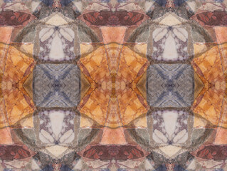  Mosaic floor kaleidoscope abstract.