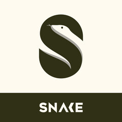 Wall Mural - snake logo with letter s concept vector illustration