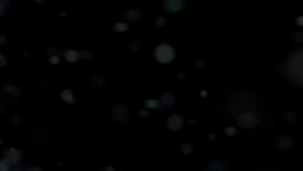 Wall Mural - Abstract seamless loop blurred bokeh flowing from left to right motion background for screen project overlay.4K 3D Shimmering Glittering Particles With Bokeh for Christmas, new year, holiday, wedding,