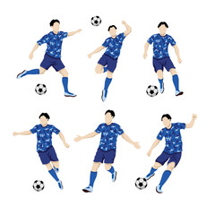 Wall Mural - Japan Football Player Man Illustration World Cup 2022