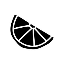 Slice Delicious Orange Glyph Icon Vector. Slice Delicious Orange Sign. Isolated Symbol Illustration