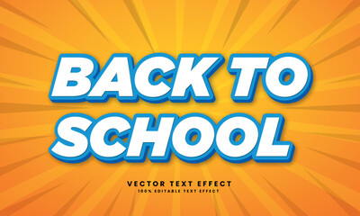  Back-to-school vector 3D text effect style