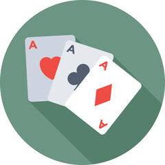 Sticker - Poker Cards Vector Icon