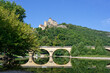 Reflets du pont  dans la Dordogne.