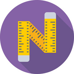 Sticker - Measuring Tape Vector Icon