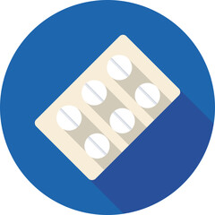 Wall Mural - Pills Strip Vector Icon