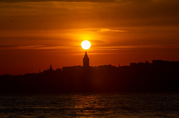 Galata tower is among the most visited places by tourists at sunset .