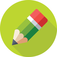 Sticker - Pencil Vector Icon 