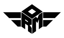 ORM Three Letter Gaming Logo In Polygon Cube Shape Logo Design Vector Template. Wordmark Logo | Emblem Logo | Monogram Logo | Initial Letter Logo | Sports Logo | Minimalist Logo | Typography Logo |
