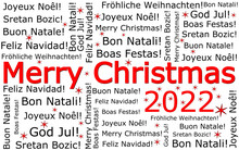 Merry Christmas 2022 Wordcloud - Illustration