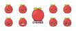 lychee cartoon. fruit vector illustration