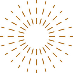 sunburst abstract decorative element. vector illustration