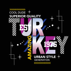 turkey slogan tee graphic typography for print t shirt illustration vector art vintage