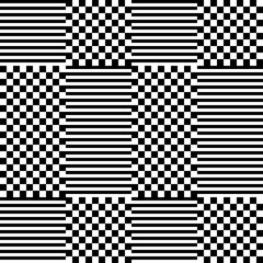 Leinwandbilder - Modern abstract geometric contemporary vector seamless pattern with simple elements and shapes. Graphic black and white minimalist background.