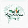 © Metaverse - World Vegetarian Day. It is celebrated on 1 October every year. Background, poster, card, banner vector illustration