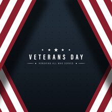 Veterans Day USA, Vector Illustration Honoring All Who Served. November 11,