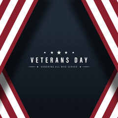 Veterans day USA, vector illustration Honoring all who served. November 11,